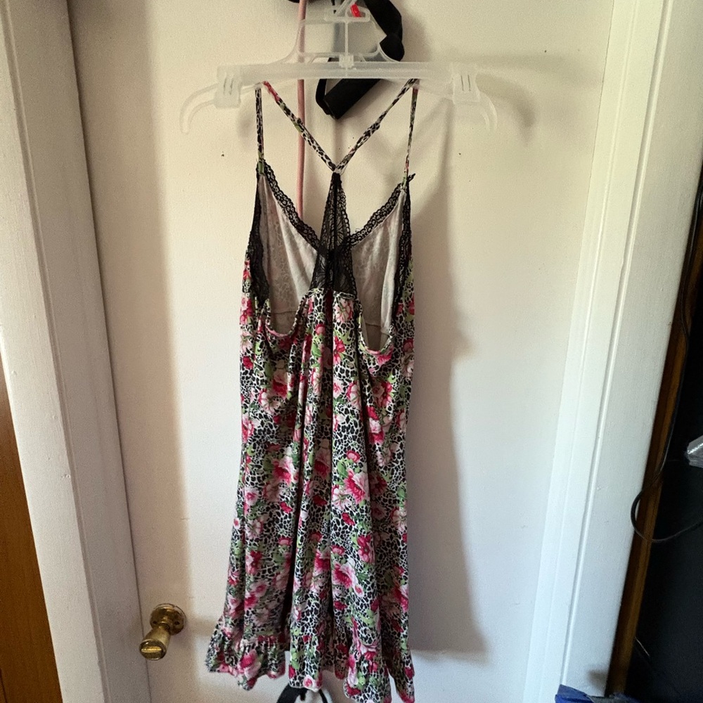 Floral Lace Trim Slip Sleepwear